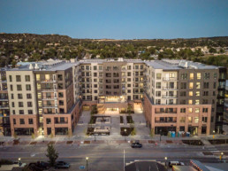 Aerial view of Encore Castle Rock development