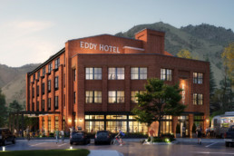 Rendering of the Eddy Hotel real estate development in Golden, CO