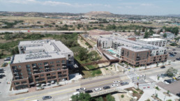 Aerial view of Riverwalk Castle Rock building