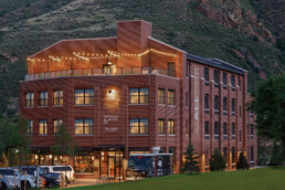 Front view of The Eddy Taproom and Hotel