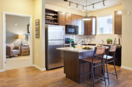 north main at steel ranch model unit kitchen uai