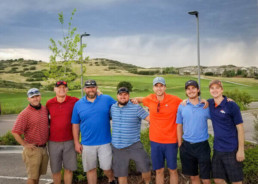 real estate development company employees playing golf