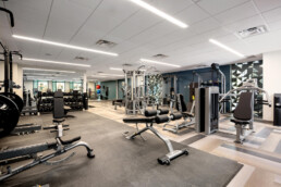 A state of the art fitness center at The Emerson