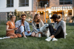 friends enjoying the park uai